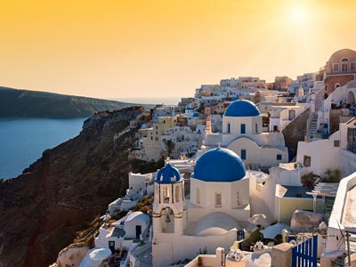 Oia at Sunset Santorini SMALL