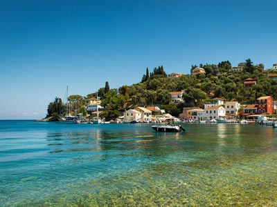 longos paxos greece ionian islands ionian sea longos paxos greece ionian islands ionian sea town sea coast boat